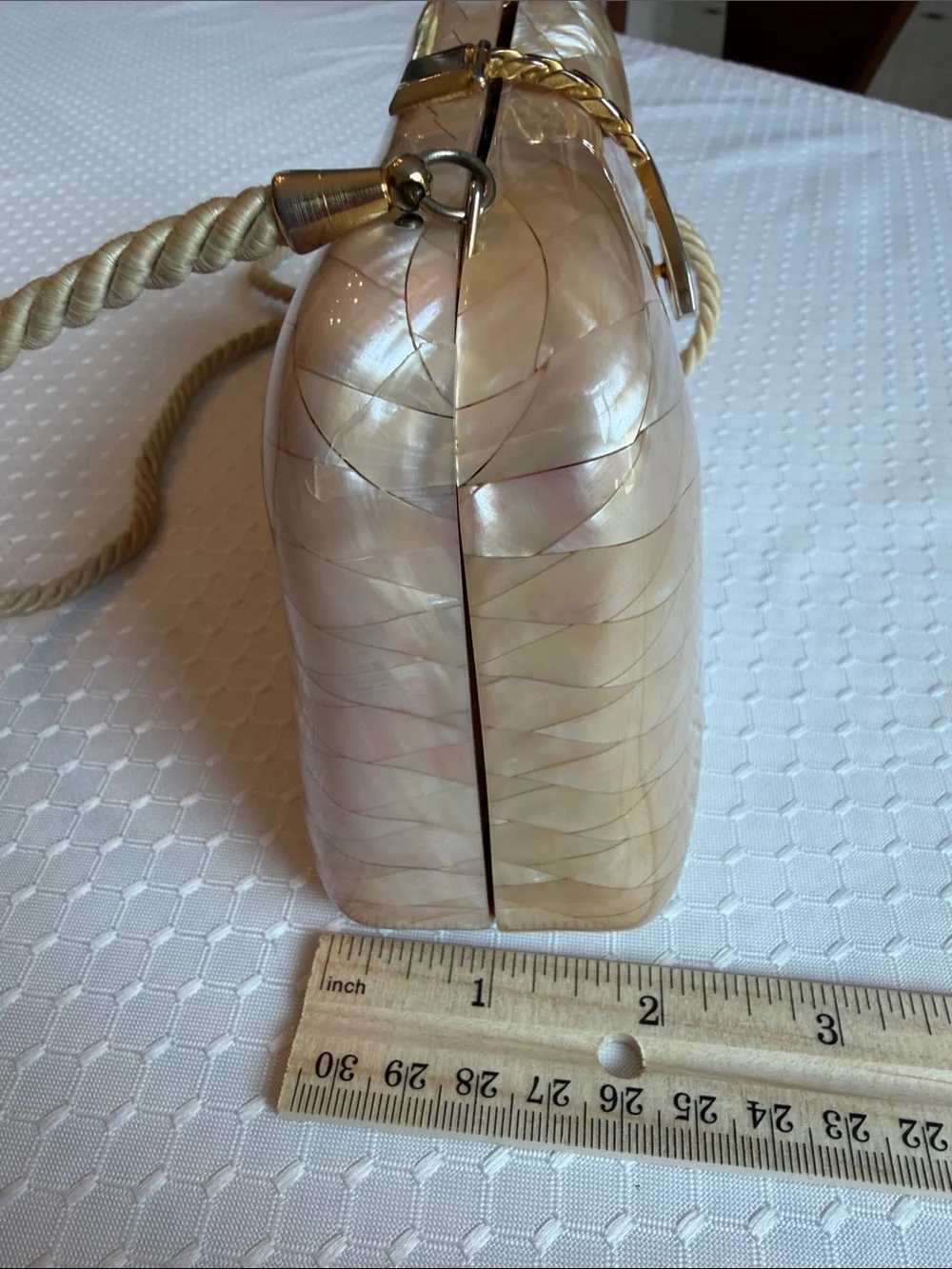Incredible 50’s Vintage mother of pearl bag - Cream
